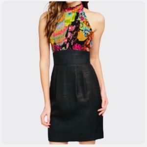 Trina Turk Silk Blend Print Halter Dress